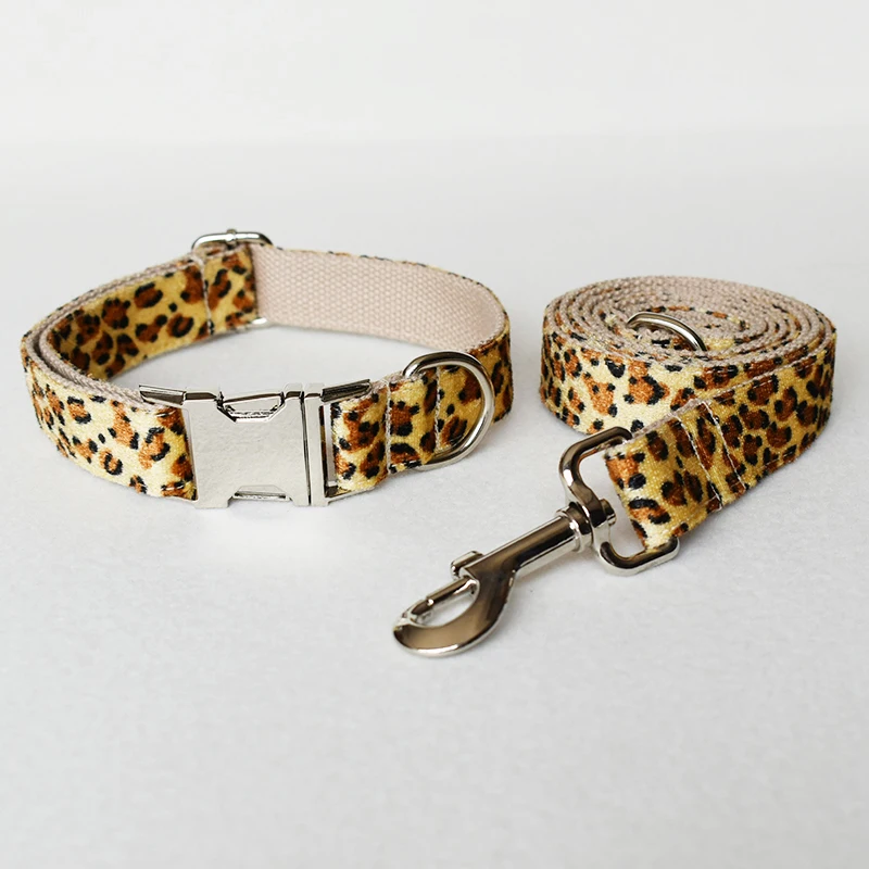 Personalized ID Pet Collar Designer Handmade Bow Tie Dog Collar and