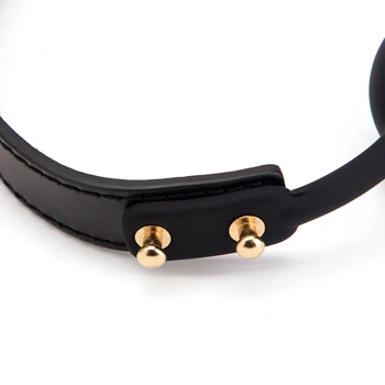 Medical Silicone Ball Open Mouth Gags Bondage Leather Strap Oral Fixation Sex Toys For Couples Women BDSM Cosplay Adult Games 5