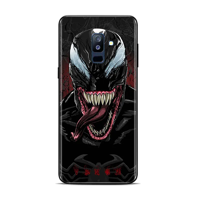 silicone cover with s pen Phone Case For Samsung A8 A9 Star A7 A9 A6 Plus 2018 A3 A5 2017 2016 A750 A6S A8S Marvel-venom- Black Soft Cover kawaii phone cases samsung Cases For Samsung