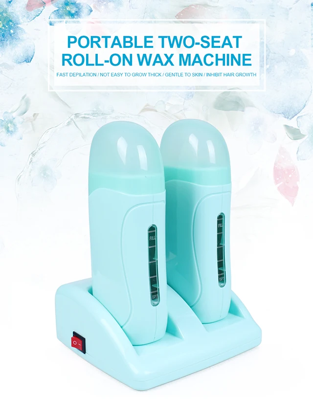 Ce Certificate Two Seat Roll-On Wax Machine Roll On Depilatory Waxing Wax Heater