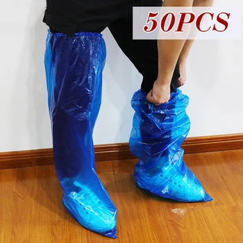 

50pcs Covers Single Use Shoe Waterproof Rain Boot High-Top Protective Bag