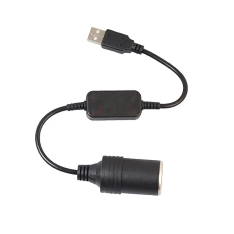 Автомобильный адаптер конвертер проводной контроллер USB порт для 12 в гнездо прикуривателя Женский Шнур питания для Xiaomi power Bank DVR