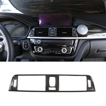 

Car Accessories Carbon Fiber Style ABS Chrome Center Air Conditioning Vent Frame Cover Trim For BMW 3 Series F30 2013-2018