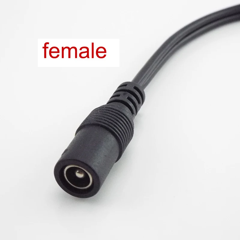 1 Male to 2 Female Way Connector DC Plug Power Splitter Cable for CCTV LED Strip Light Power Supply 5.5mm*2.1mm Adapter