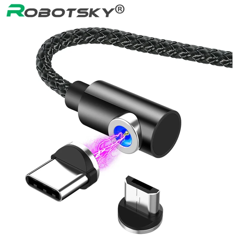 Магнитный кабель USB Type C для быстрой зарядки в нейлоновой оплетке Samsung Huawei Дата