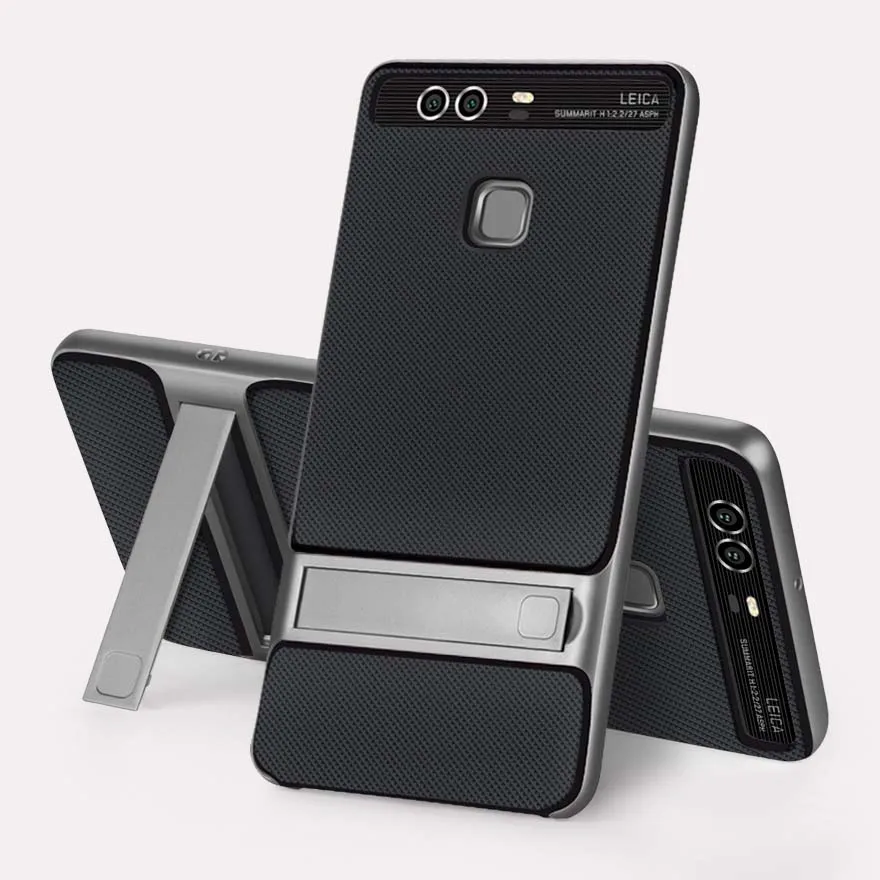 Royce Gray Абсолютно гибридный 3D чехол-подставка для huawei P9, силиконовый чехол, TPU+ PC Royce 360, полная защитная задняя крышка huawei P9, чехол, броня - Цвет: Royce Gray