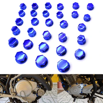 

30Pcs/set Motorcycle Screw Nut Cover Cap Nut Bolt Decoration Chrome Plating plastic For Yamaha FZ1 FZ8 XJ6 FZ6 MT-07 MT09 R3 R6