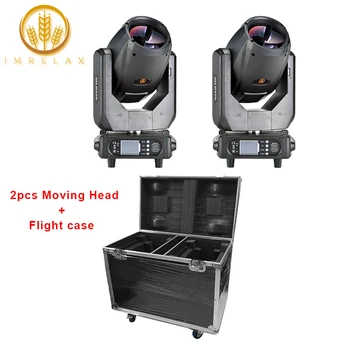 

IMRELAX New 2pcs 400,000 LUX Revolution Sharpy Beam 250W Moving Head Light Two Prism Plus Rainbow Colors Beam Stage With Case