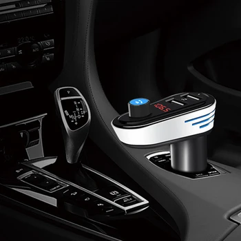 

Bluetooth Small Car MP3 Player Handsfree Phone FM Transmitter Cigarette Lighter LED Lights USB Fast Charger