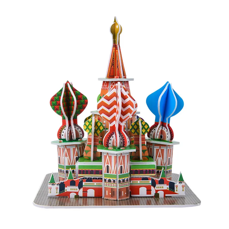 3D пазл детская игрушка знаменитые здания архитектурный обучающая сделай сам для