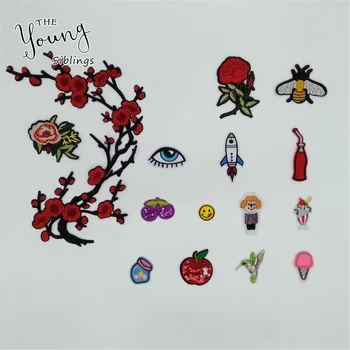 

High quality Patterned Patches Hot melt adhesive Applique Embroidery Sewing patch stripes DIY Badges Craft Clothing Accessories