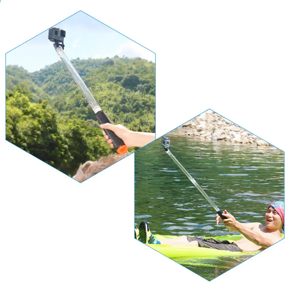 17 дюймов Телескопический Ручной Автоспуск для GoPro водонепроницаемый ручной триггер Прочный Штатив для спортивной камеры