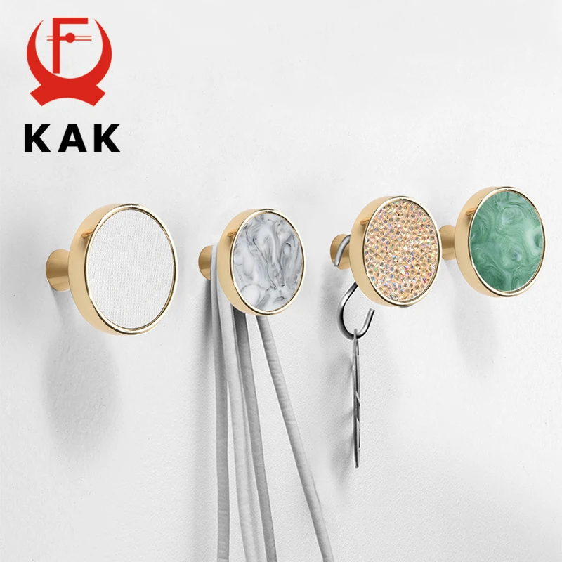KAK модные настенные крючки золотая для шкафа ручки и декоративные выдвижных