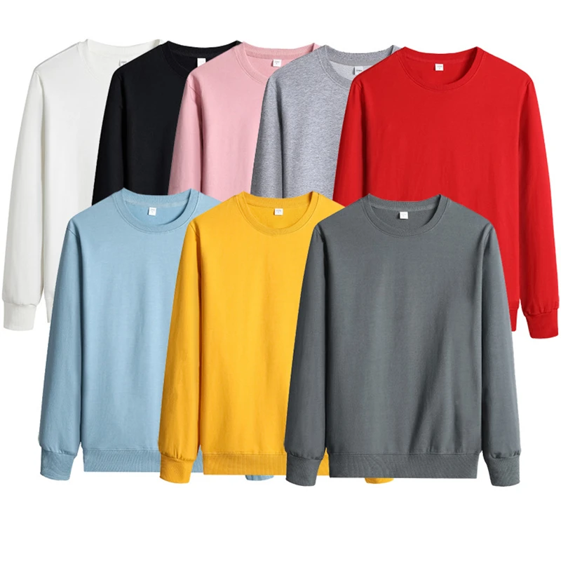 

Осенняя новинка, мужская модель, мужской повседневный минималистичный однотонный свитшот с круглым вырезом, Свободный пуловер, мужские брендовые Топы