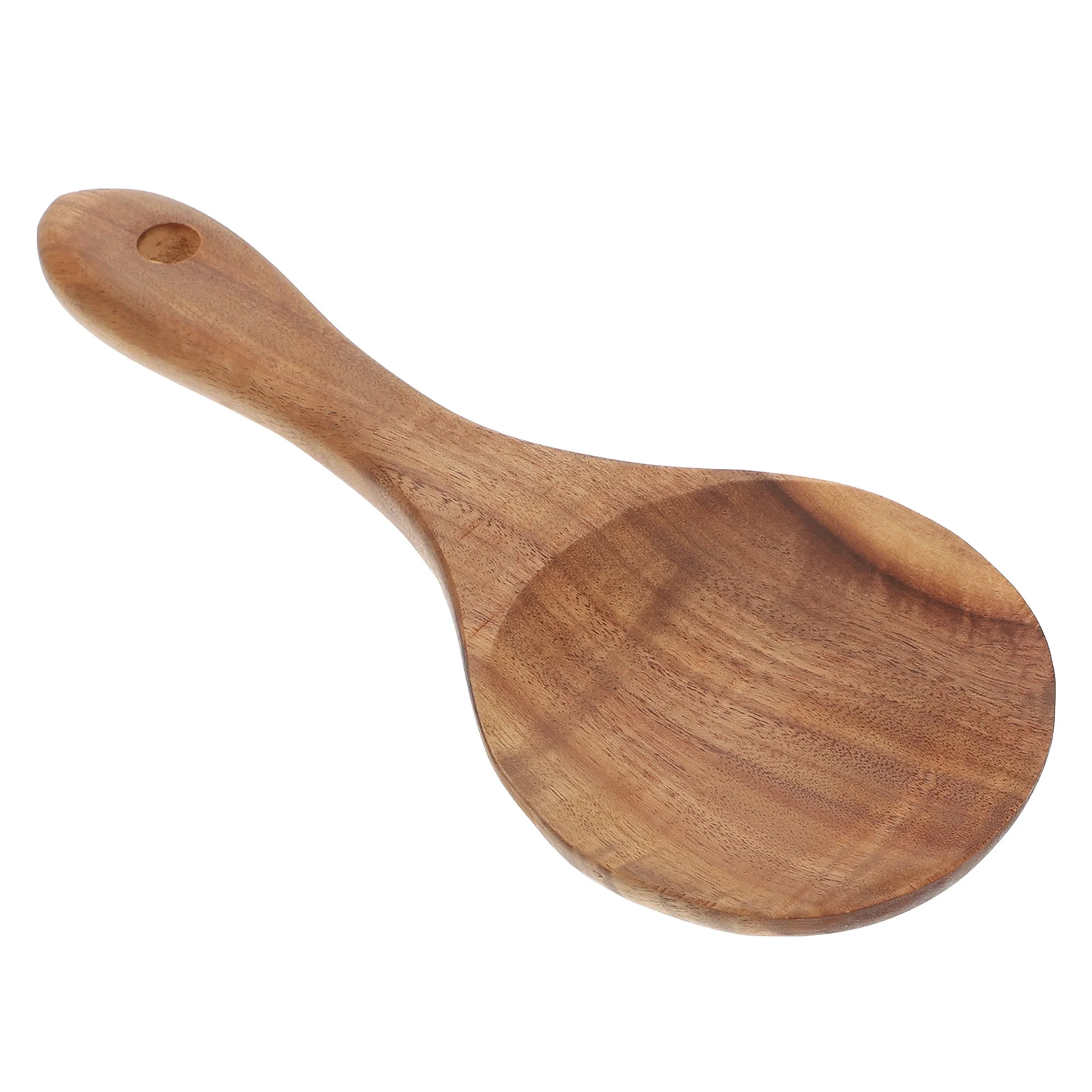 OVBBESS Cucchiaio di legno di teak Cucchiaio di riso in legno massello naturale di riso pagaia grande patata cucchiaio da portata in legno utensili da cucina 