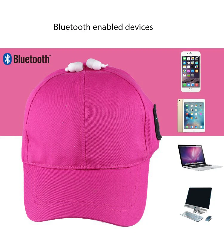 Bluetooth Cap,HD Stereo Bluetooth 4.2 Wireless Bluetooth Speaker hat Wireless Baseball Cap Music Cap Built-in Mic 2