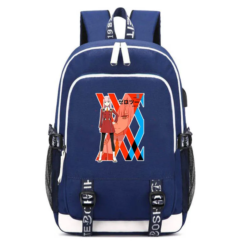 Нулевые два любимых в FranXX Kawaii USB зарядное устройство рюкзак школьные сумки для