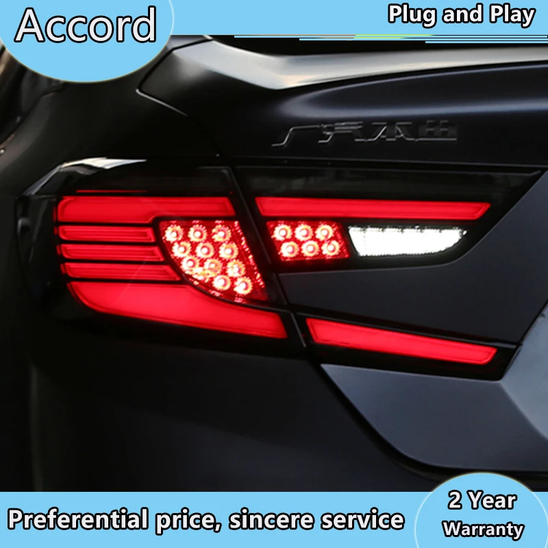 Автомобильный Стайлинг светодиодный задсветильник для Honda Accord 10 2018 2019 задний