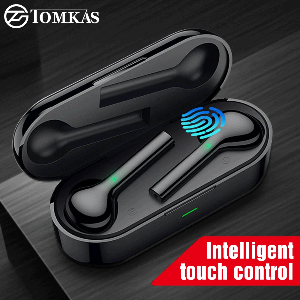 Bluetooth наушники TOMKAS Mini TWS водонепроницаемые с двойным микрофоном|Наушники и