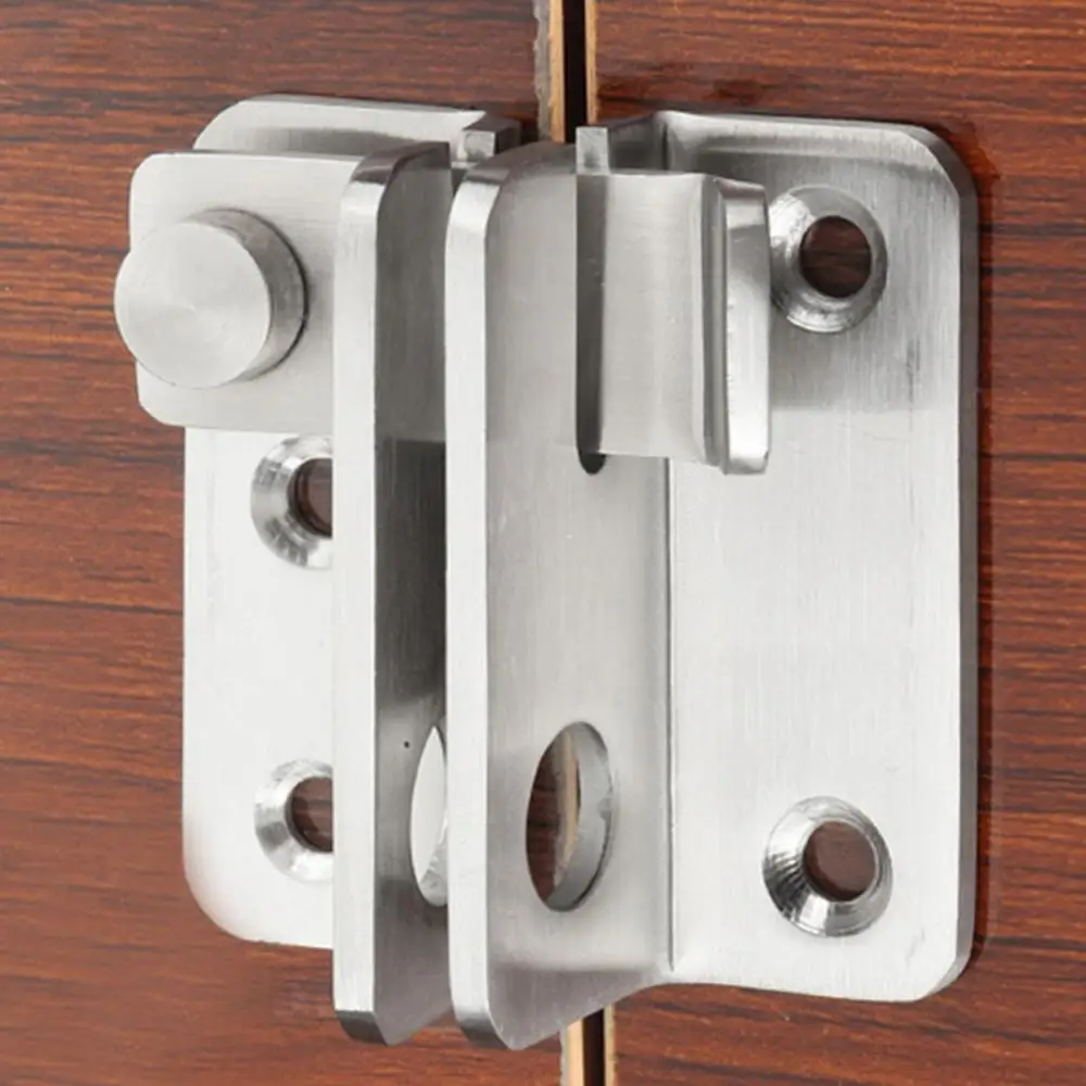 Door Hasps Stainless Steel Security Wooden Door Durable Buckle Lock Left Right Open Lock Hardware Furniture Accessories door latch sliding door latch door lock latch