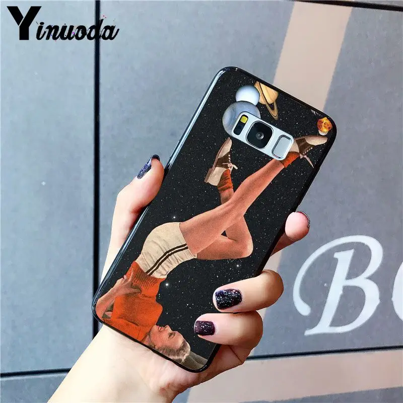 Great Trippy Art aesthetic Space astronaut Moon Girl