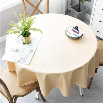 

Waterproof PVC Tablecloth For Living Room Decor Round Restaurant Table Cover Oil Proof High Temperature Resistance Table Towel