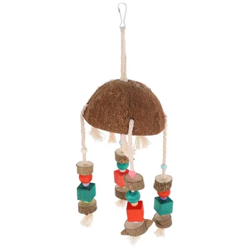 

1pc Coconut Shell Toy Prime Chic Birds Accessory Parrot Toy Chewing Toy for Conures Parrots