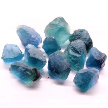 

100g Wholesale bulk natural crystal healing stone gravel rough blue fluorite tumbled stones for sale