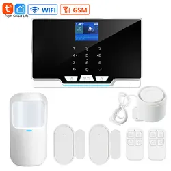 Système d'alarme de sécurité domestique intelligent sans fil, contrôle avec application Tuya, fréquence 433MHz, capteur de porte, détecteur infrarouge, ensemble d'équipement 