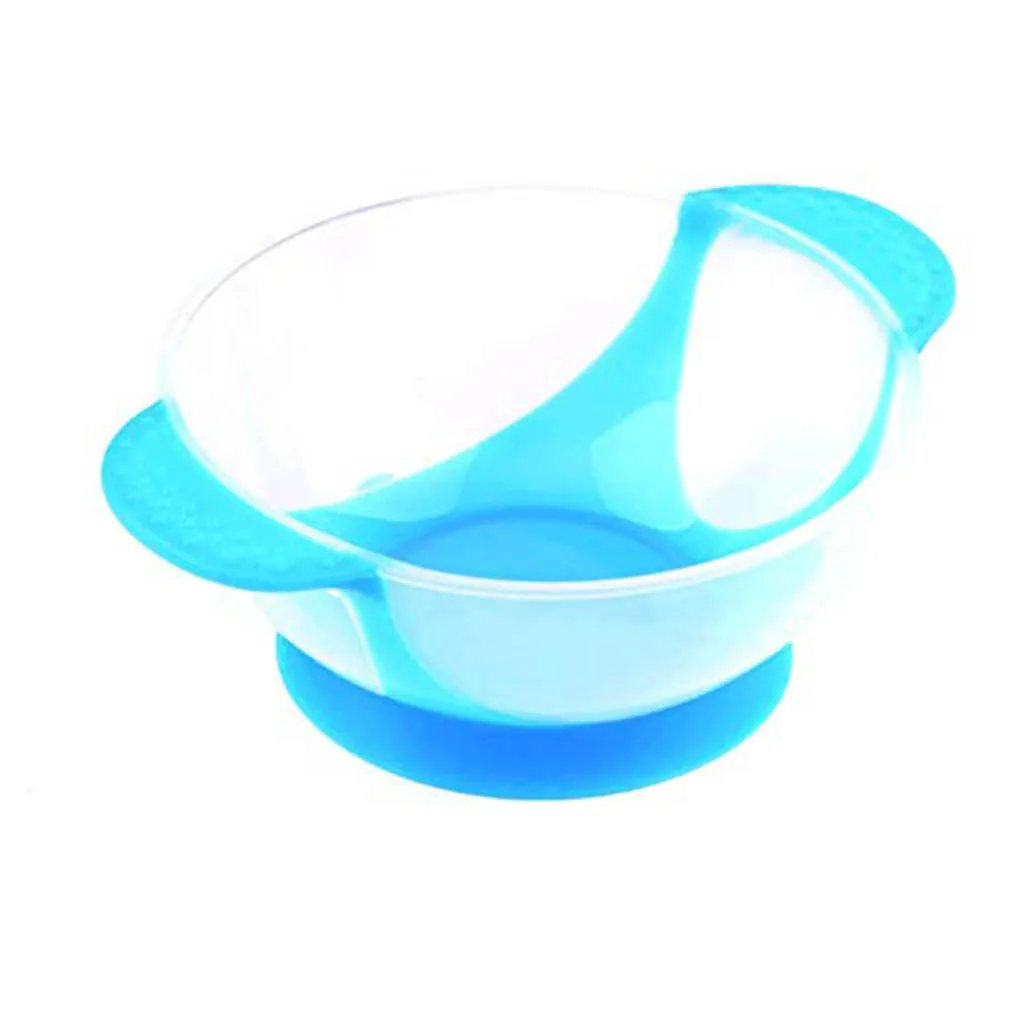 6 without lid Термочувствительная ложка для кормления, детская посуда, миска для еды, Обучающие блюда, тарелка для обслуживания, поднос, присоска, набор детской посуды - Цвет: 6 without lid