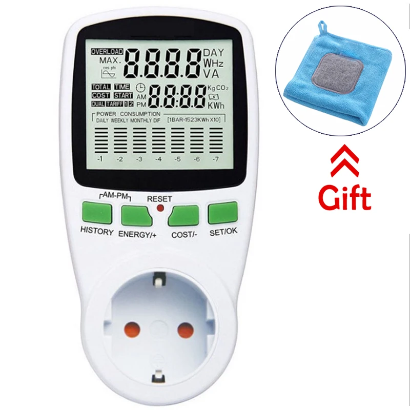  Digital Wattmeter Intelligent Socket Lcd Energy Meter Electricity Kwh Power Meter Eu Au Measuring O