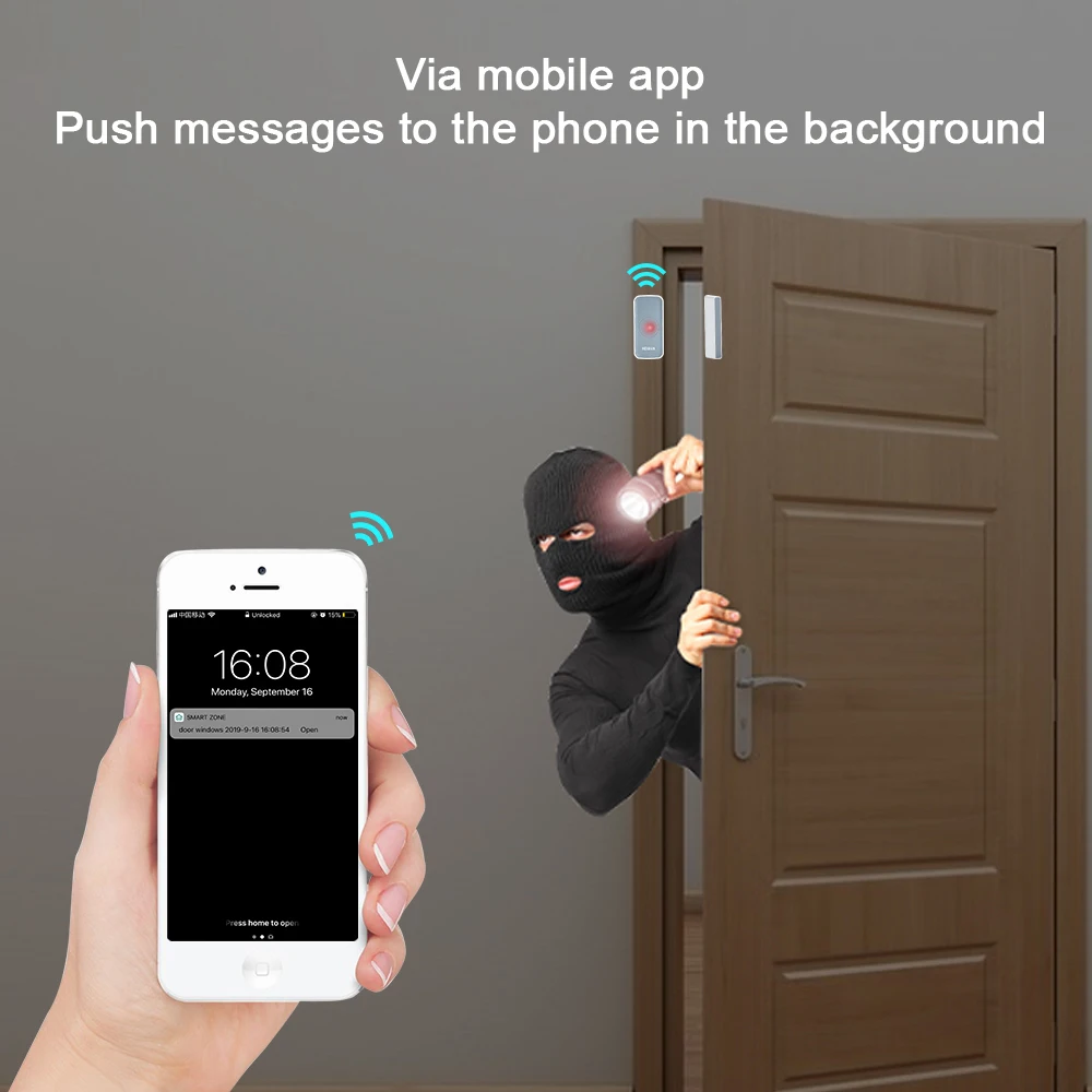 HEIMAN Z-wave Door Window Zwave sensor Magnet Detector alarm Wireless For Z wave home EU868MHz