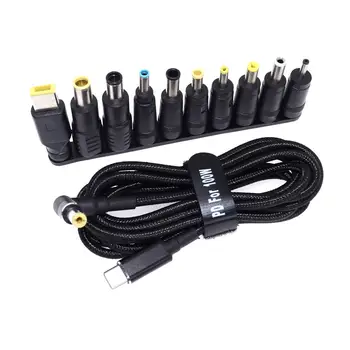 

100W Type C Laptop Power Adapter Connector Plug USB Type C to Universal Laptop Charger Jack Charging Cable Cord for Notebooks