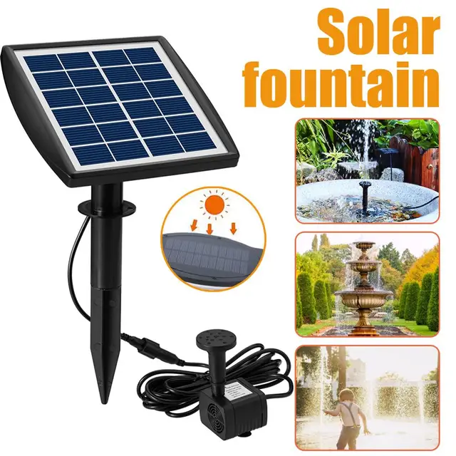 Fontanna solarna pompa do ogrodu Patio podlewanie dla ptakó…