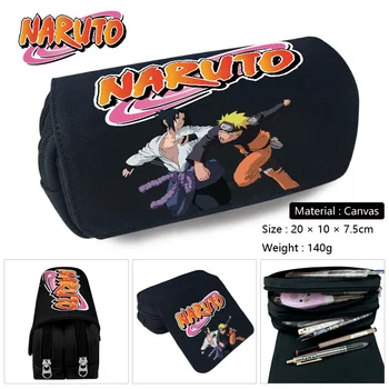 

Anime Naruto Wallet Canvas Zipper Pencil Wallet Purse Bags For Boy Girl Students Bags Gift