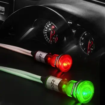 

Car Boat LED Warning Dashboard Signal Lights Pilot Lamp Bulb 220V 10mm NEW
