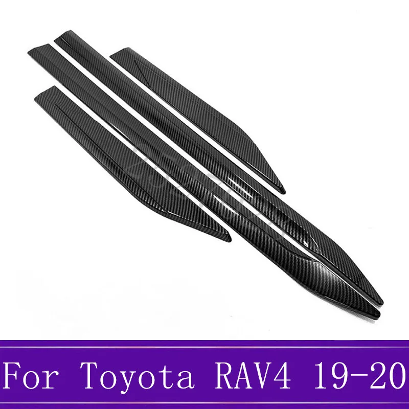 Для Toyota RAV4 AX50 ABS углеродное волокно для автомобильной двери, Боковое покрытие для отделки, отделка, внешний декор, полоска для стайлинга автомобилей