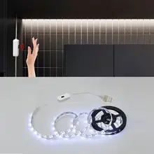 Датчик движения, кухонный светодиодный ленточный светильник, USB, 5 В, 1 м-5 м, умный датчик, переключатель, лампа, полоса для спальни, шкафа, шкафа, дома, светодиодный светильник ing