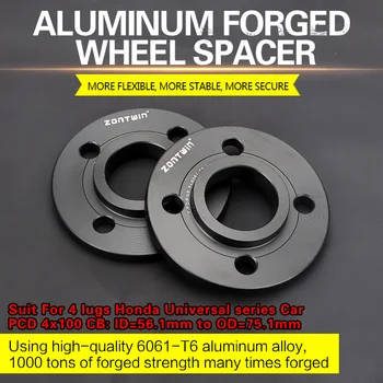 

2/4 Pieces 3/5/8/10/12mm Wheel Spacers Conversion Adapters PCD 4x100 CB: ID=56.1mm to OD=75.1mm suit for 4 lugs Honda Car