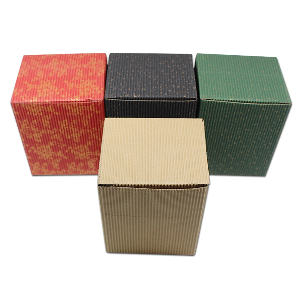 

20Pcs/ Lot Party/Wedding Favor Kraft Paper Box For Crafts Gifts Candy Packaging Collapsilbe Paperboard Corrugated Package Boxes