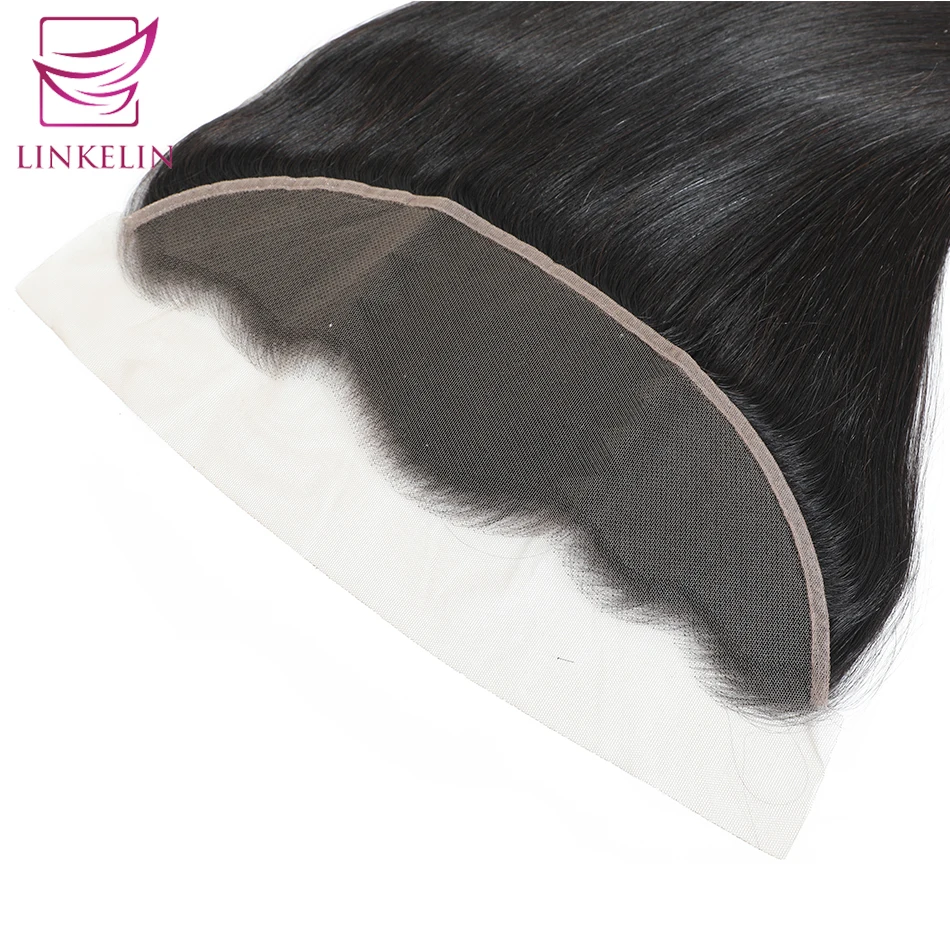 LINKELIN HAIR  Brazilian Straight Hair Frontal Lace Closure 13*4 Ear to Ear Closure 130% Destiny Remy Hair Free Shipping