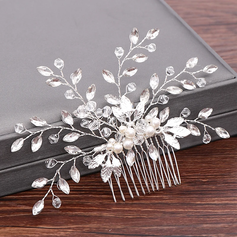 Wedding Hair Combs Bridal Hair Accessories For Women Hair Jewelry Silver Color Pearl Rhinestone Head Jewelry Women Accessories 4 Wedding Hair Combs Bridal Hair Accessories For Women Hair Jewelry Silver Color Pearl Rhinestone Head Jewelry Women Accessories 4