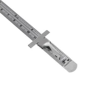 

6\" Stainless Steel Pocket Rule Handy Ruler with inch 1/32” mm/metric Graduations 35ED