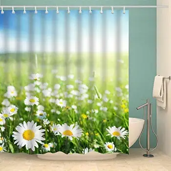 

Daisy Modern Shower Curtains Decorative Waterproof for Bathrooms