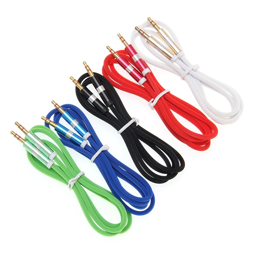 High Quality 1M 3FT Car Audio Jack Plug Male to Male Aux Cable 3 5mm Gold Plated AUX Cord for iPhone Tablet Headphone MP3