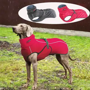 

Outdoor Dog Waterproof Jacket Dog Windproof Clothes Vest Winter Warm Cotton Dogs Clothing for Large Middle Dogs German shepherd