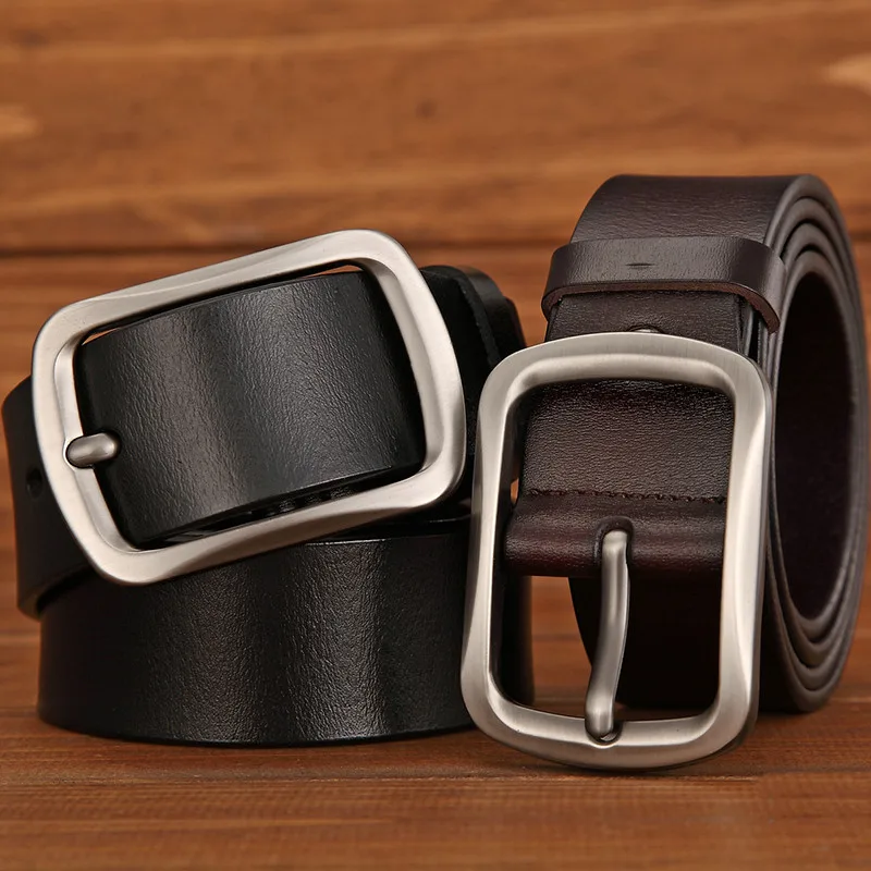 

top Automatic Buckle Belts Cow Genuine Leather Strap For Men Matching Jeans Busines Men's Belt Leather Casual Male Strap Belts