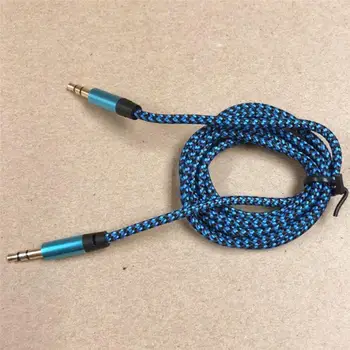 

Stereo Car Auxiliary Audio Cable Male To Male for Smart Phone Audio Cable Automobile Parts Silver Gray/Red/Gold/Green/Blue