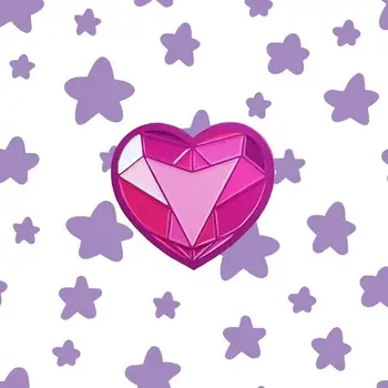 

Pink Heart Pin Steven Universe Enamel Pin Gem Heart Soft Enamel Pin SU Fan Art