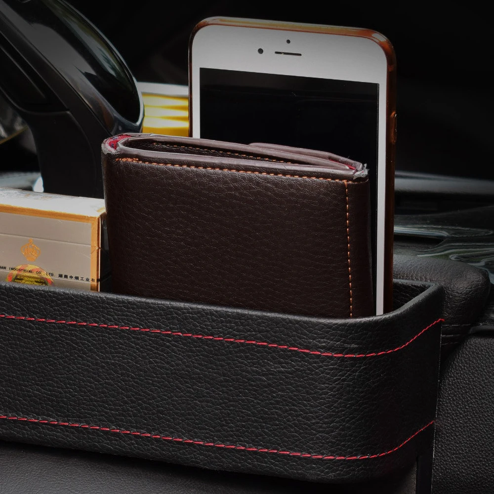 L & R Пара черный/бежевый/коричневый автомобильный ящик для хранения зазоров в